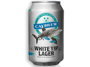Caybrew White Tip lager cans