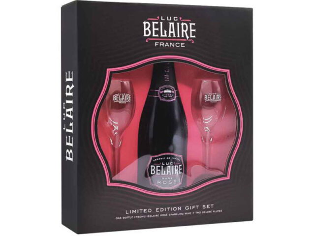 Luc Belire Rose Gift Pack With 2 Flutes