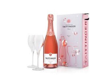 Taittinger Prestige Rose Glasses Gift Box