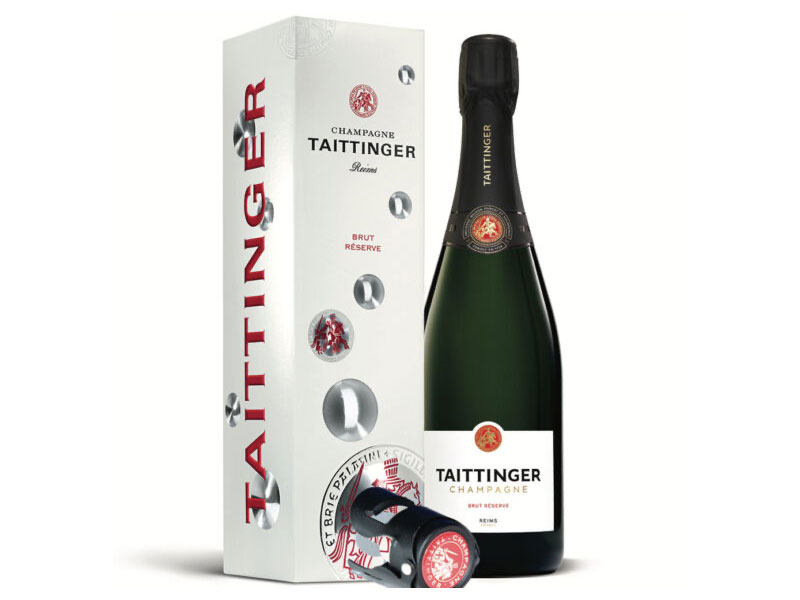 Taittinger Brut Réserve NV & Stopper Gift Carton