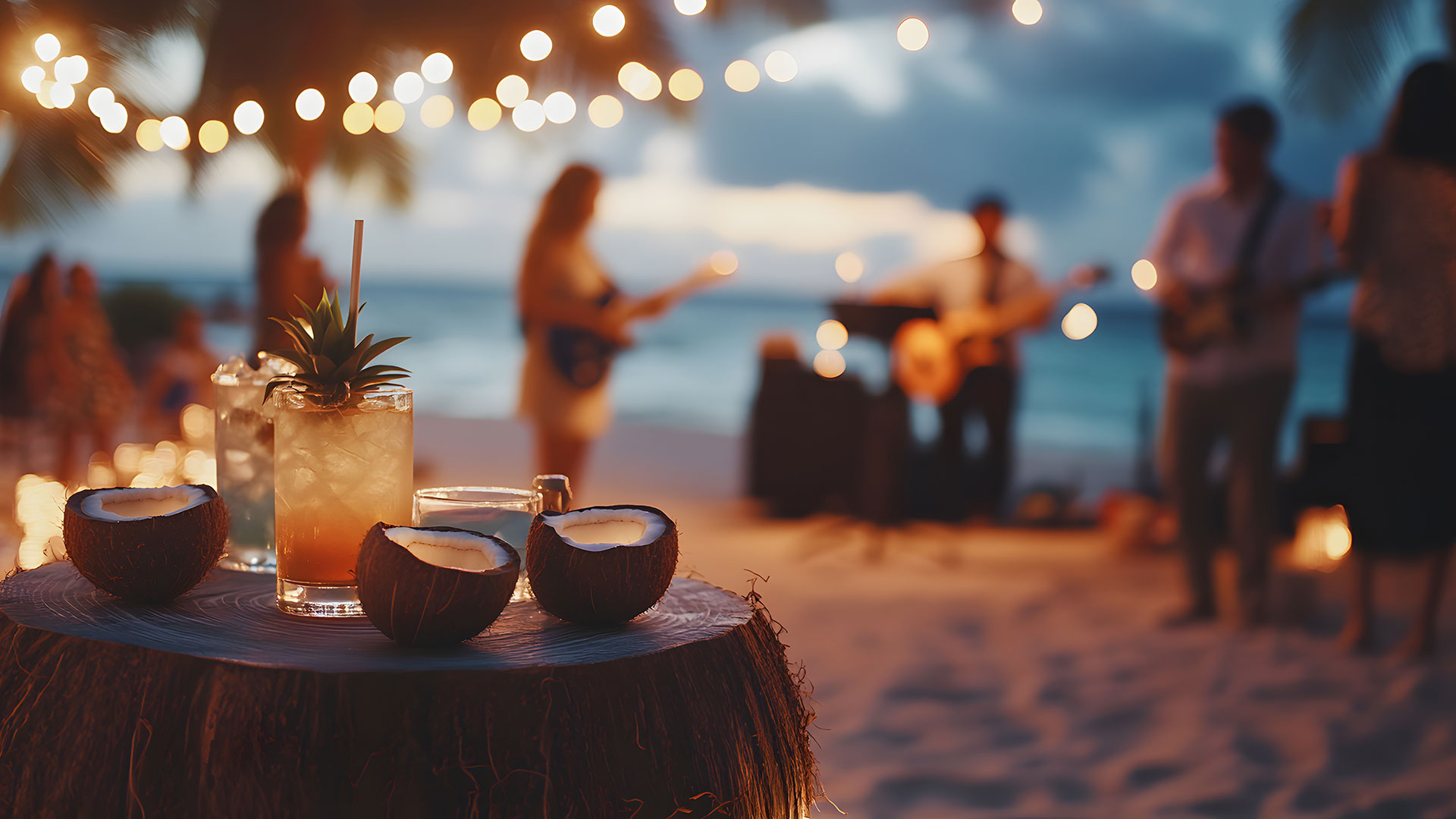 cayman drinks on the beach